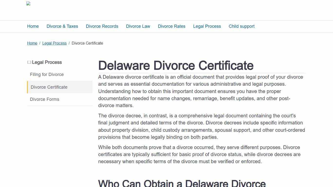 Delaware Divorce Certificate: How to Obtain, Use & Authenticate Official Records
